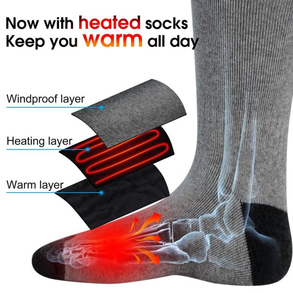 Global Vasion Rechargeable Battery Heated Socks - 05