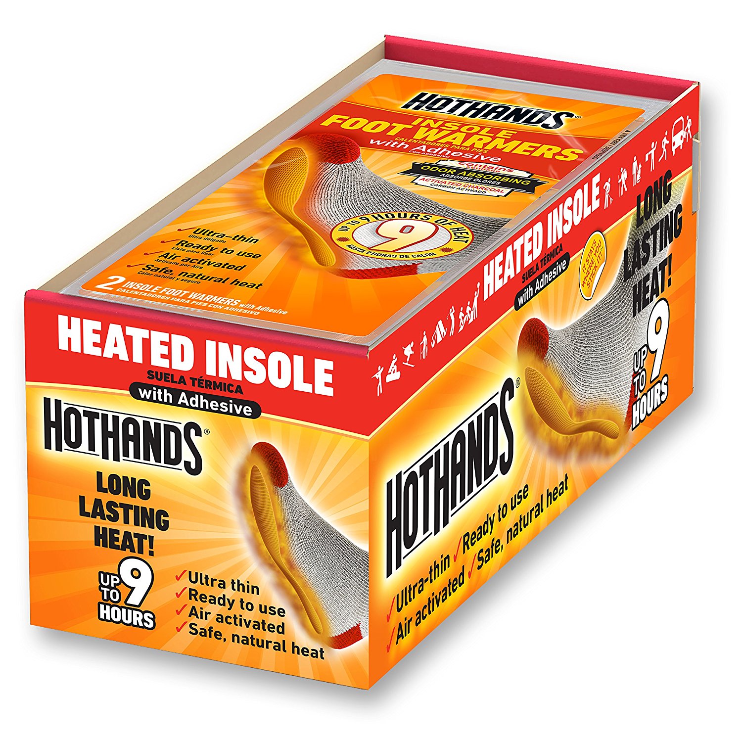 2 Pack Hothands Insole Foot Warmer 5 pair Each Value Pack 