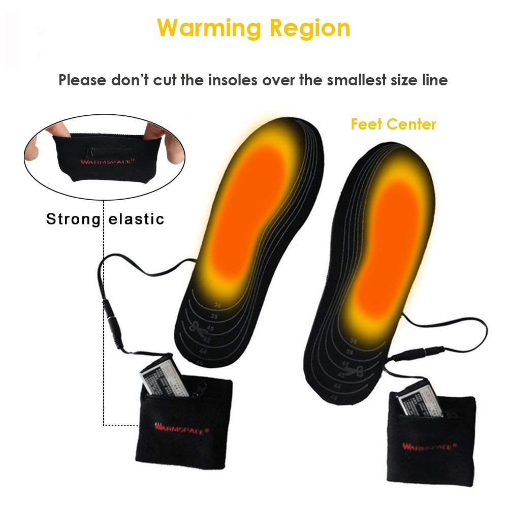 41-45 for all kinds of shoes for hunting ski Warming Soles Electric Heated Soles L fishing Heatable Insoles Far Infrared Shoe Warmers Insoles Heating Insoles Washable and reusable winter