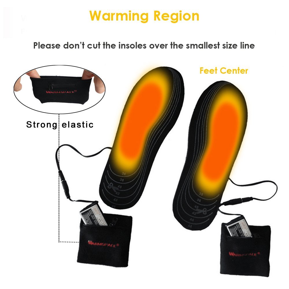 Warmspace Rechargeable Heated Shoe Insoles Electric Socks