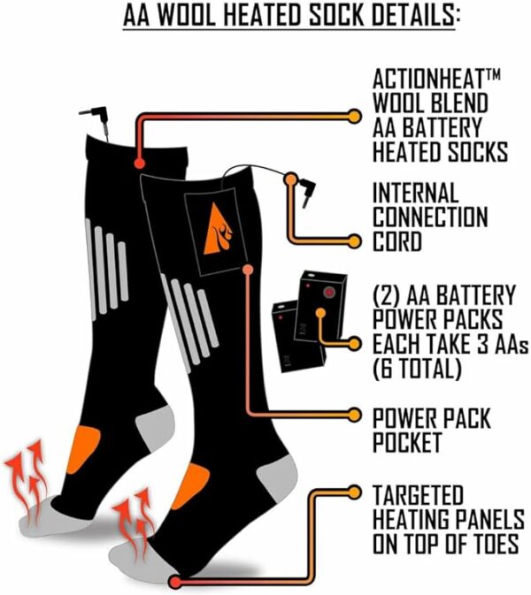 ActionHeat AA Battery Heated Socks 07