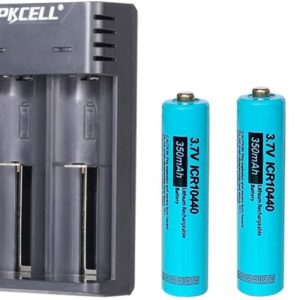 PKCELL 3.7V rechargeable batteries & USB charger