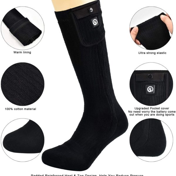 SNOW DEER Heated Electric Socks - Materials