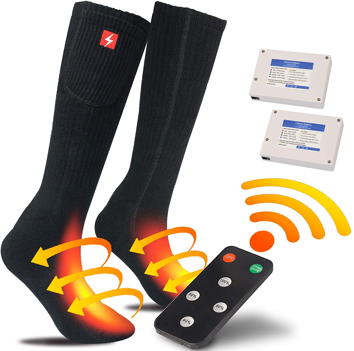 Sticro Rechargeable Electric Socks with Remote Control - 01