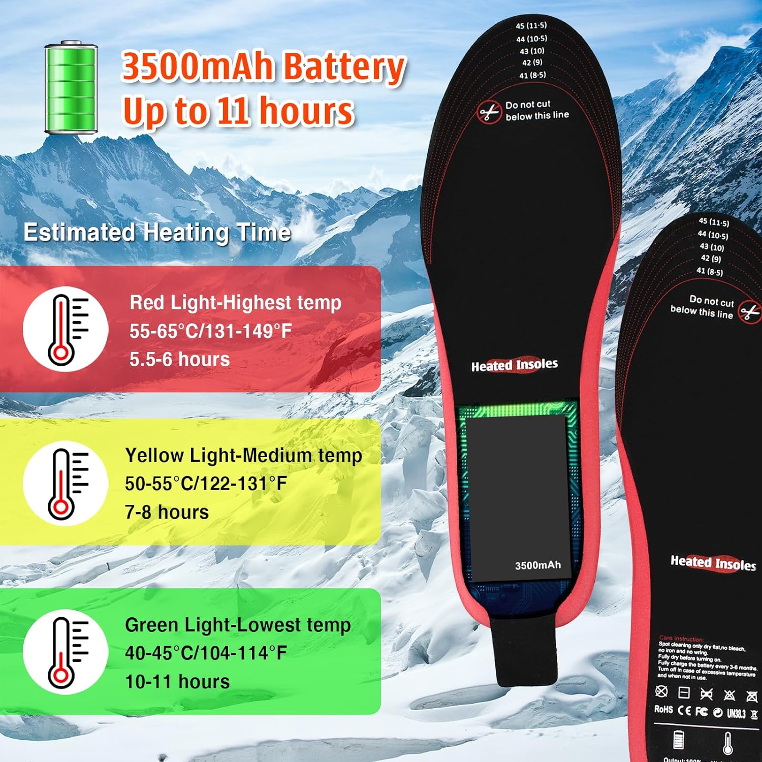ZroeZroe Electric Heated Shoe Insoles 03 ZroeZroe Electric Heated Shoe Insoles 03